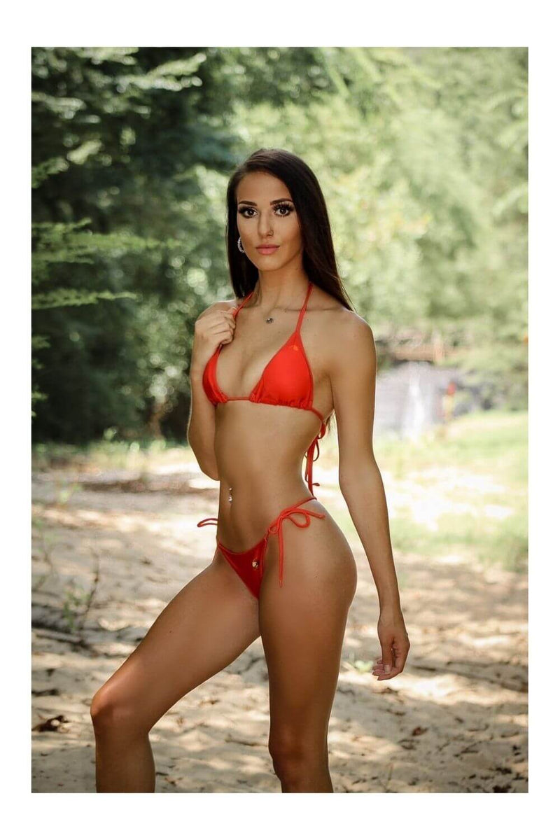 BAEWATCH Red String Bikini, Lifeguard Triangle Top - Sunga Life