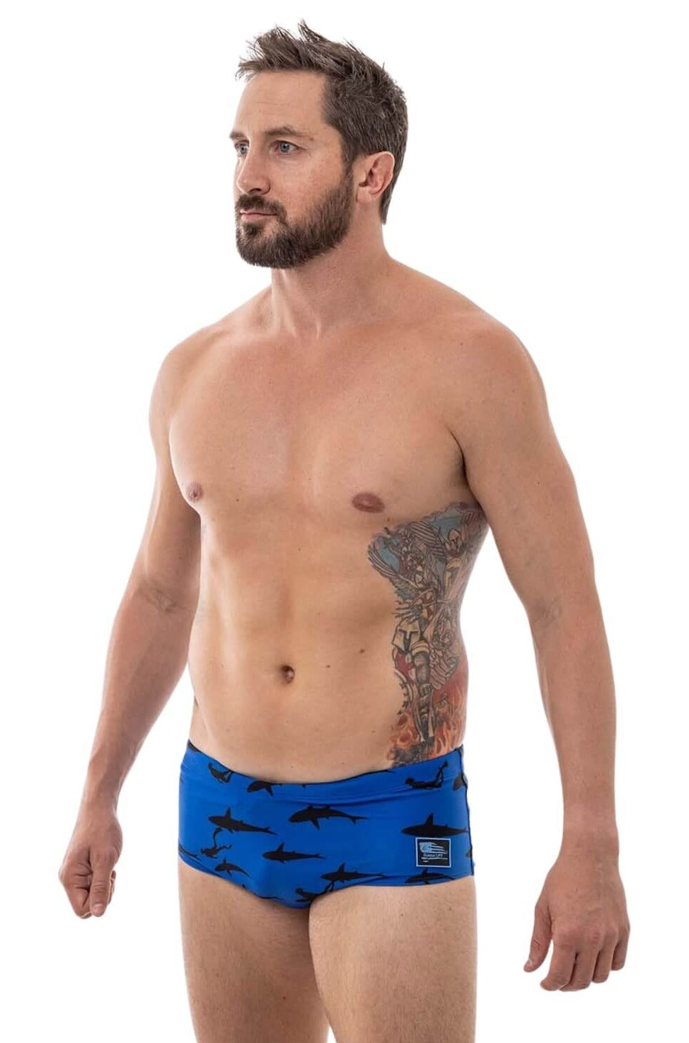 Brazilian Sunga Swimwear Blue Shark Diver Speedo Sunga Life